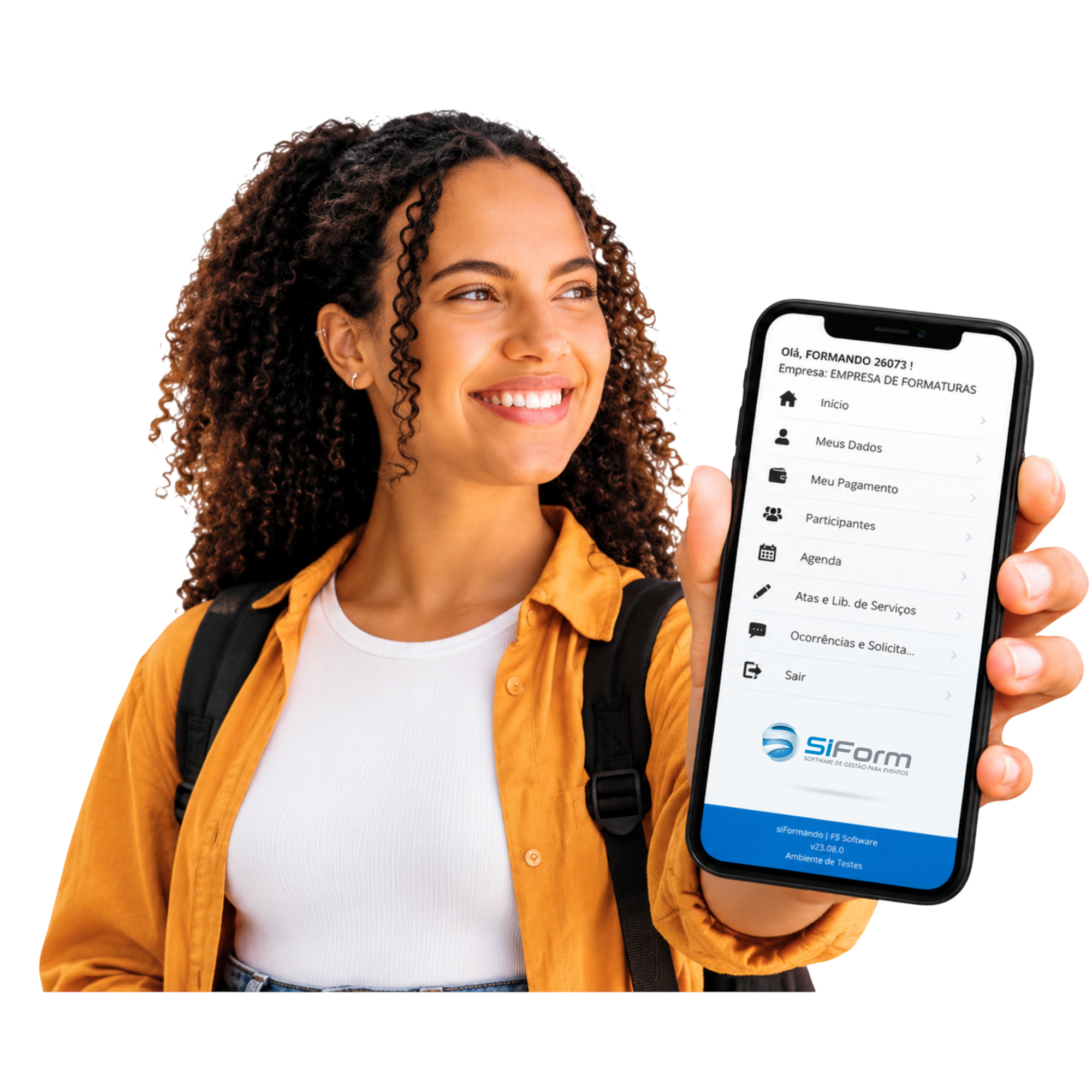 Tela de login do app siFormando